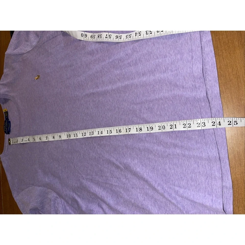 Polo Ralph Lauren Custom Slim Fit Tshirt Men Large Purple Flesh Pony